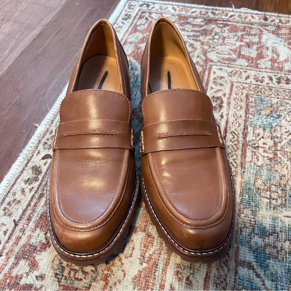 The Corrine lug sole leather loafers